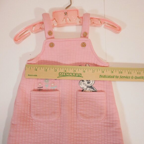 Disney Baby 3-6 months Pink Minnie Mouse Overalls Pockets Pastel Butterfly - Picture 3 of 9